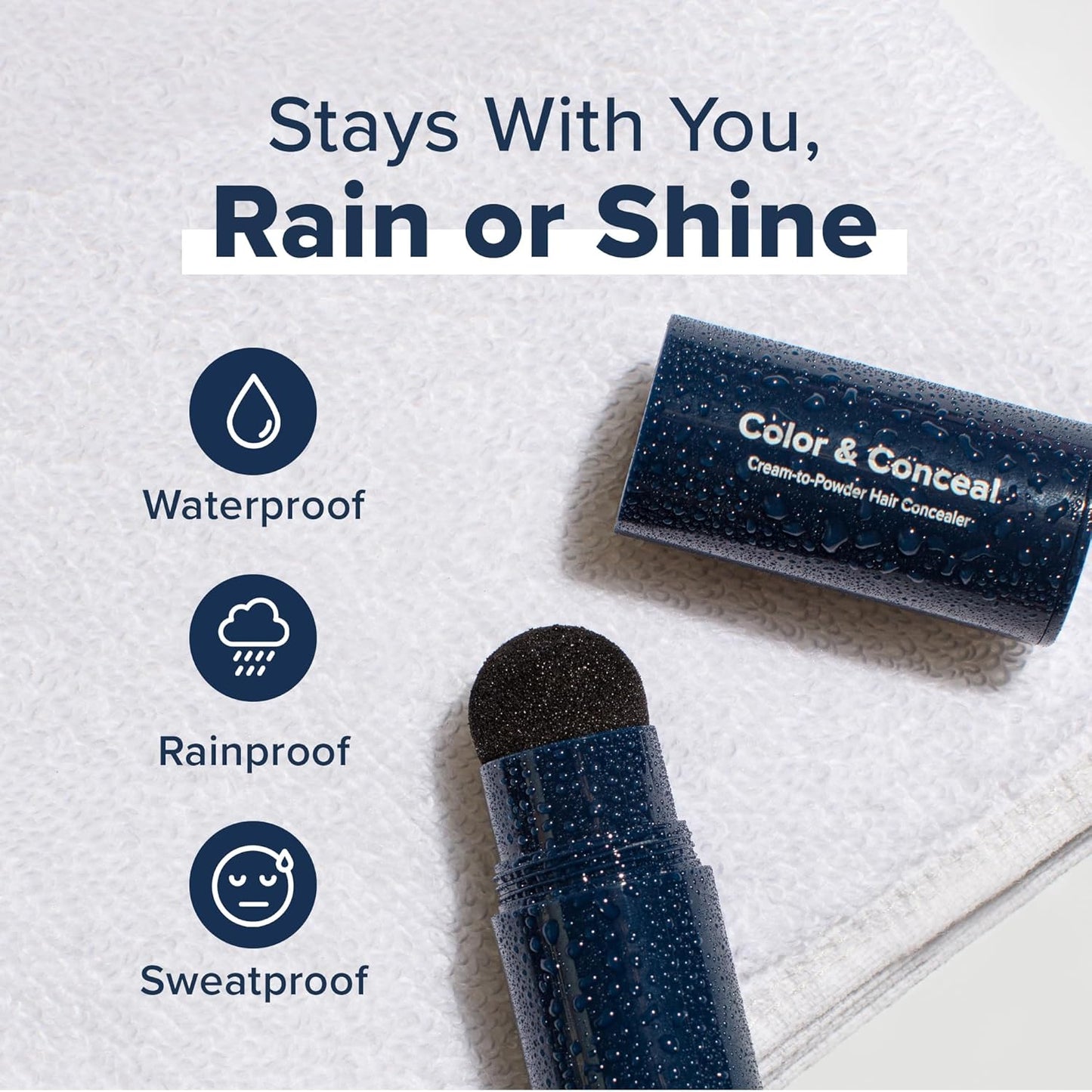 TRUHAIR Color & Conceal Waterproof Root Touch Up Hair Color Concealer - Hair Cover up for Gray Coverage and Hairline Filling - 11 Hair Colors Available (Medium Brown)