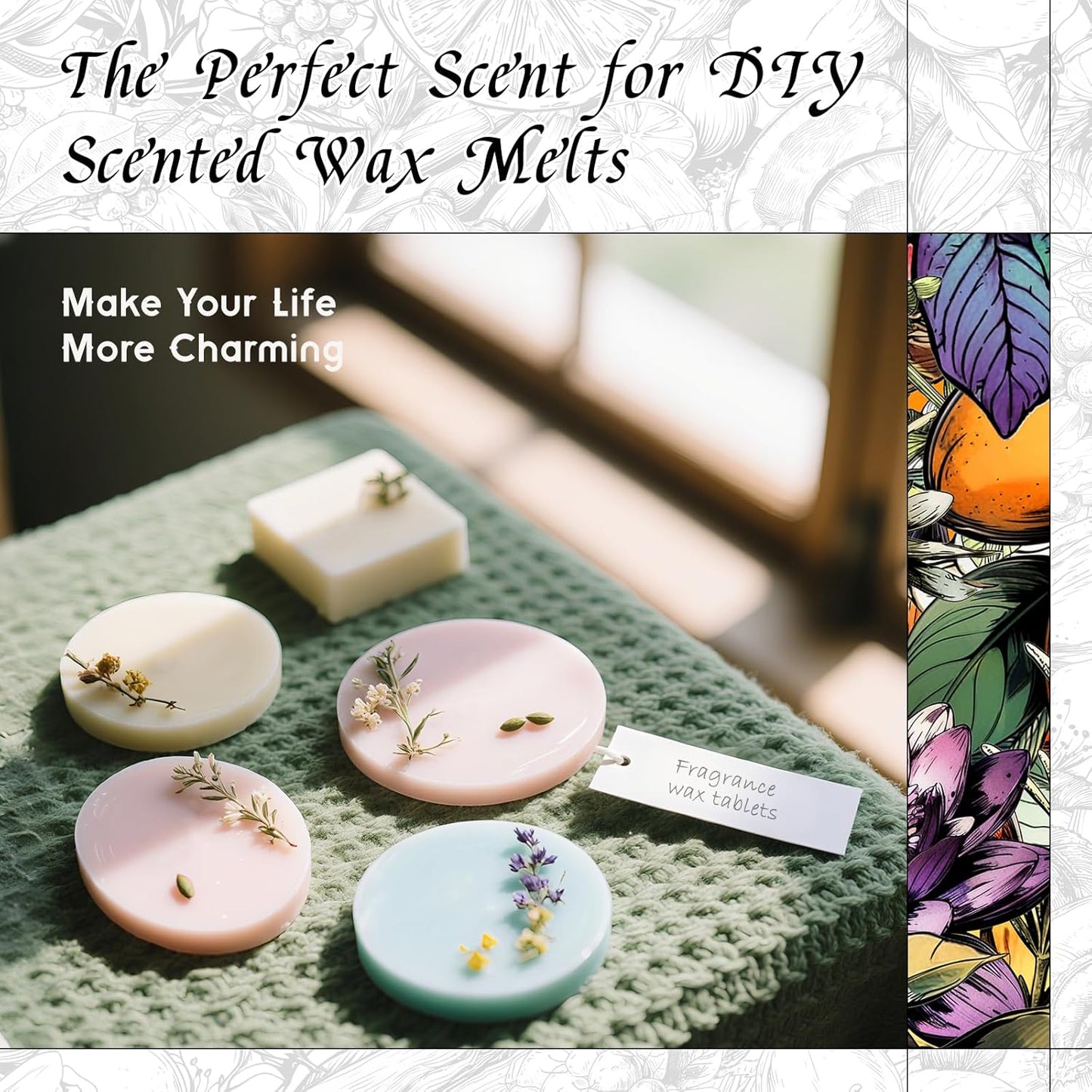 HIQILI Lavender & Coriander Cologne Fragrance Oil for Diffuser, Candle & Soap & Perfume Making, for Hotel and Home, Essential Oil, Long-Lasting Aroma - 1fl oz