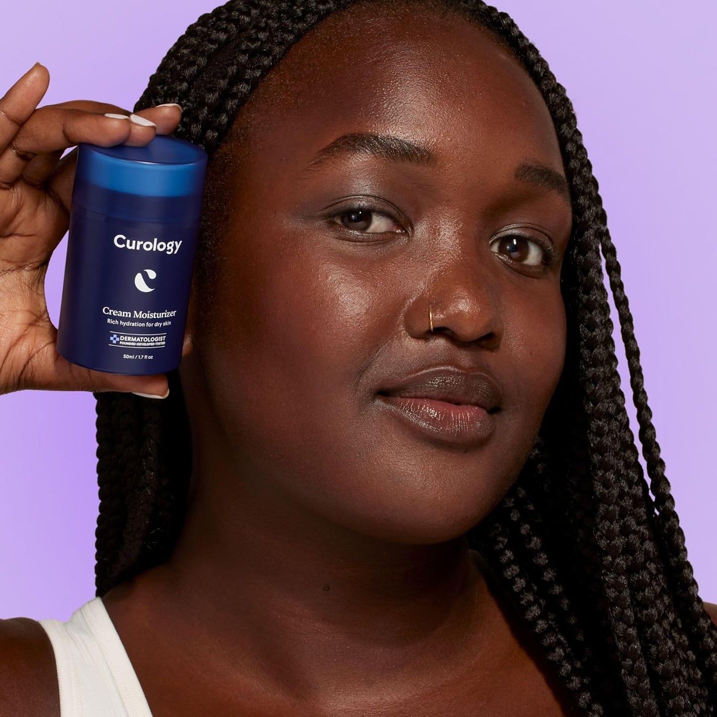 Curology Cream Moisturizer, Rich Hydrating Face Lotion for Dry Skin, with Shea Butter and Hyaluronic Acid, 1.7 fl oz