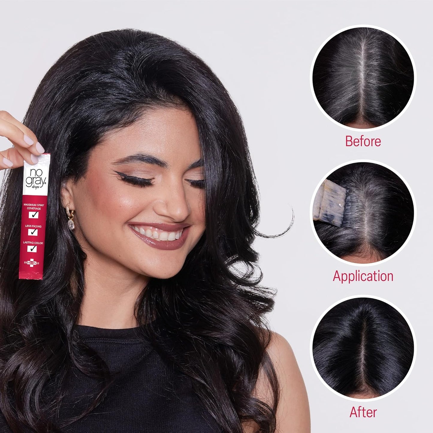 No Gray Color Drops, 2 Pack, Cover Gray Hair, Prevent Premature Color Fade, and Extend Time Between Root Touch Ups, Compatible with Permanent and Semi Permanent Hair Dye, PPD & Ammonia Free