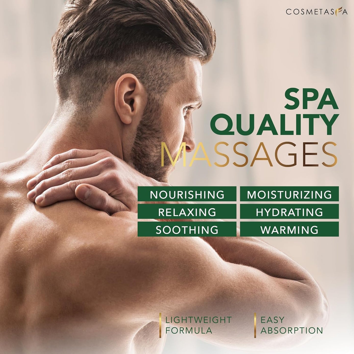 Cosmetasa Sore Muscle Massage Oil - 8.8 oz, Soothes Muscle and Joint with Arnica Extract, Peppermint, Chamomile, and Lavender Oil (8.8 oz, Sore Muscle)