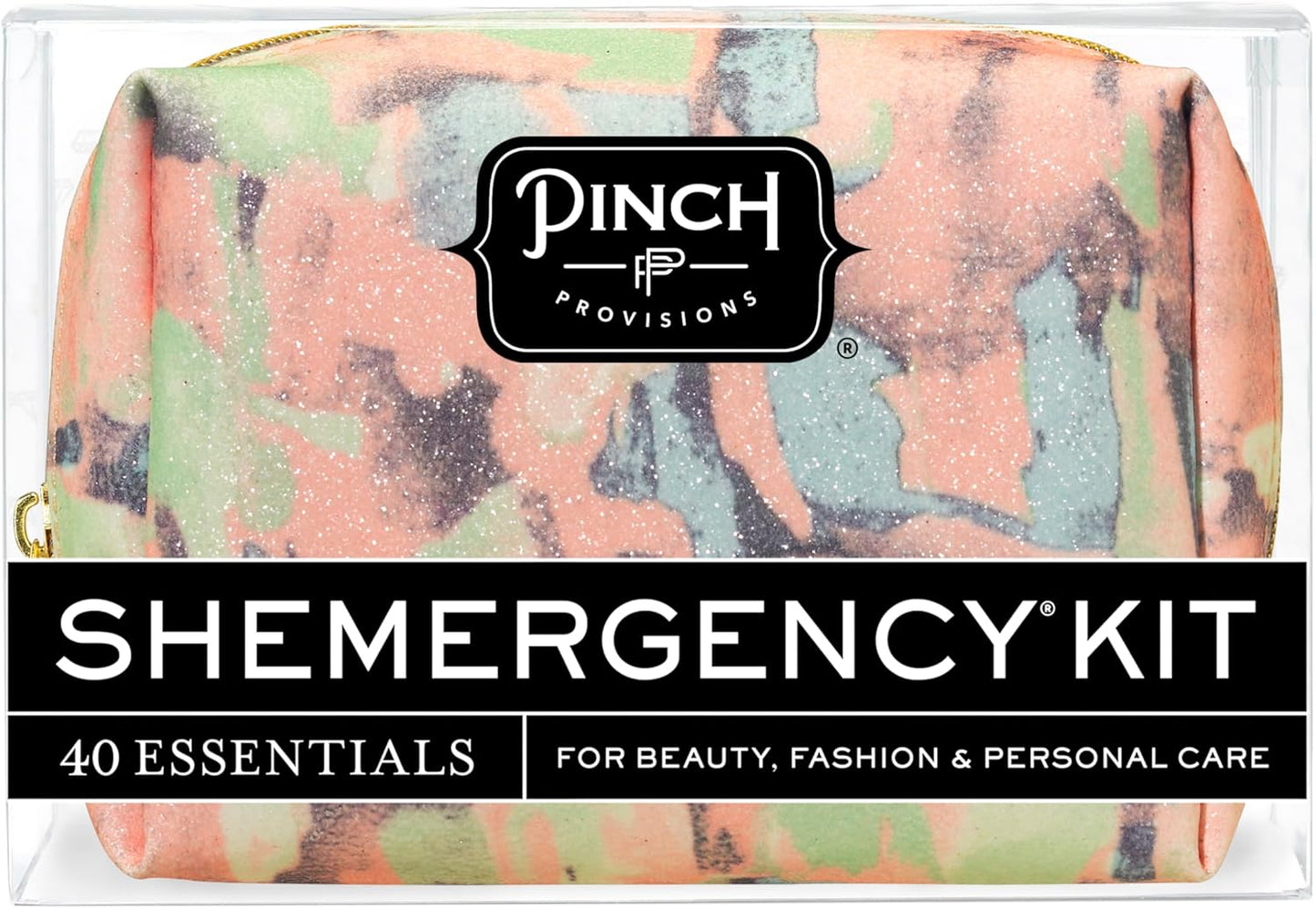 Pinch Provisions Shemergency Kit for Her, 40 Emergency Essential Items, Compact, Multi-Functional Pouch, Gift for Women, Birthday, Bachelorette Parties, and More!