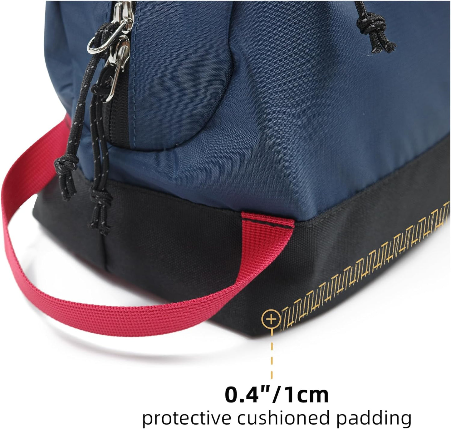 Travel Toiletry Bag 8L, Large Packing Cube with Waterproof TPU Wet/Dry Compartment (03 Blue Abyss)