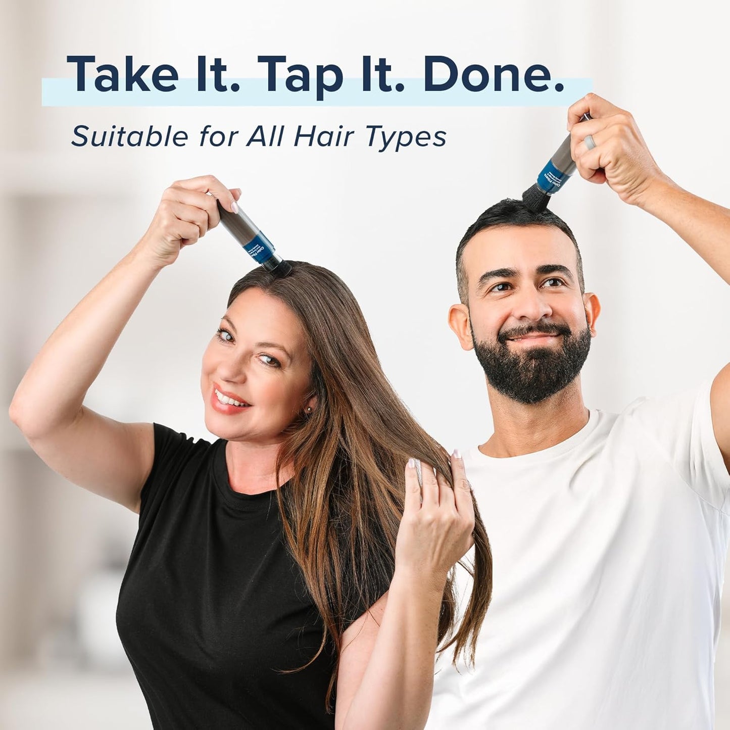 TRUHAIR Color Fibers Root Coverage & Density Booster | Quick-Apply Root Touch Up Hair Color | Natural Color Matching, Gray Hair Cover up to Color Gray Roots - 11 Hair Colors Available (Medium Brown)