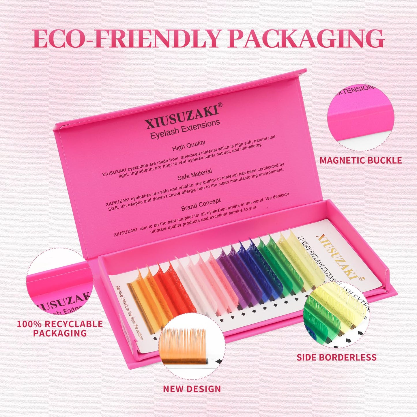 Eyelash Extensions Colored Lashes Extension 0.07 C Curl Lashes 11mm Classic Lash Extensions Soft Individual Lashes 16 Rows Natural False Eyelashes Volume Lashes Professional Use(Colored,0.07-C,11mm)