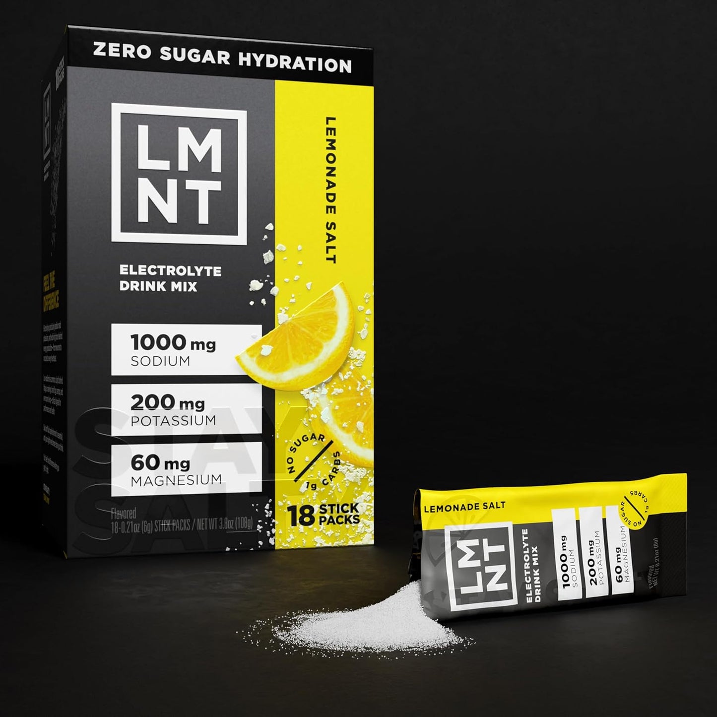 LMNT Zero Sugar Electrolytes - Lemonade | Drink Mix | 18-Count
