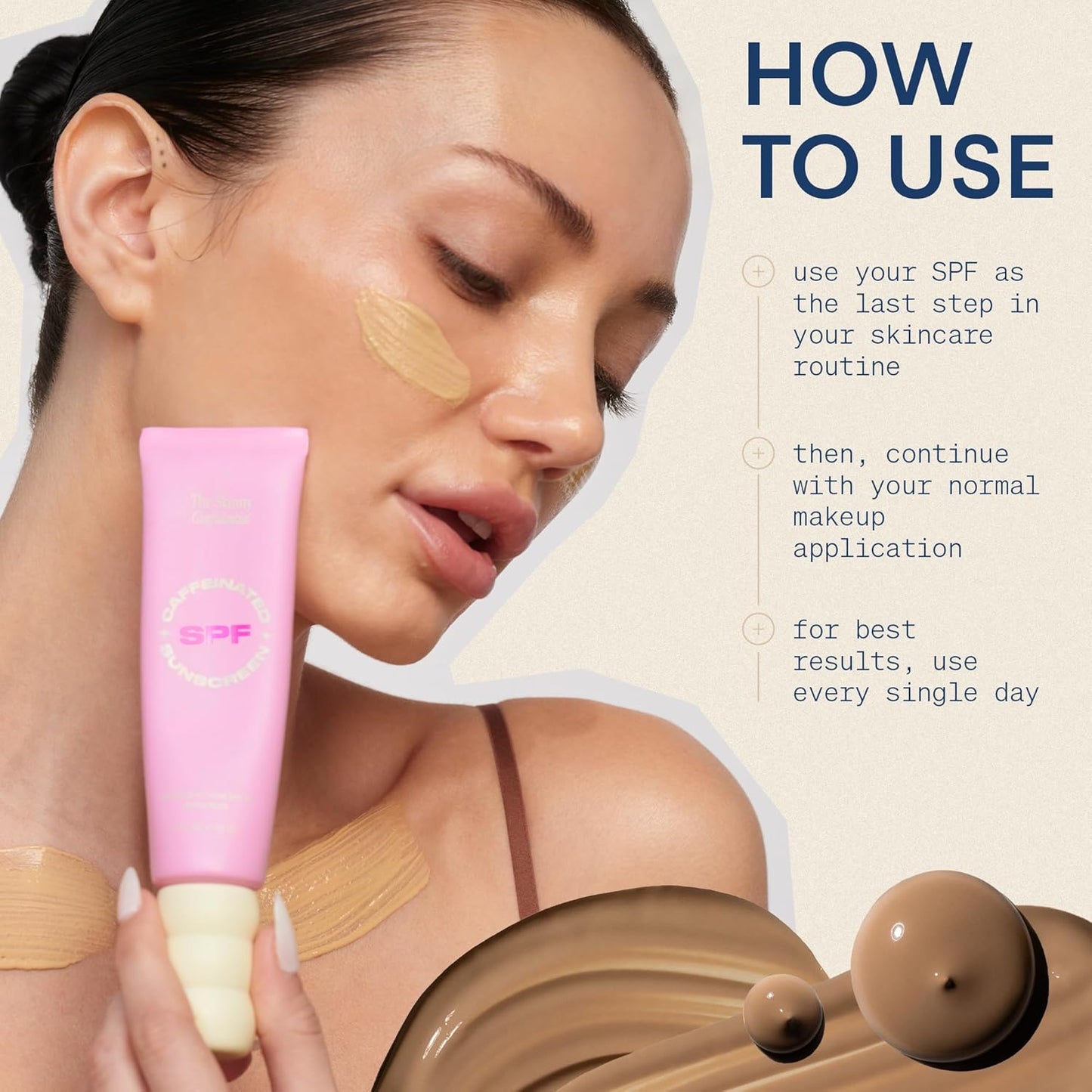 The Skinny Confidential Caffeinated Mineral Sunscreen, SPF 40 - Fragrance-Free Face Sunscreen with No White Cast - Non-Greasy & Lightweight Sun Screen Lotion Reduce Wrinkles, Redness & Puffiness