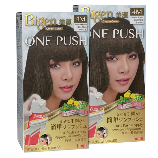 Bigen One Push 4M Mocha Brown - 2 Pack