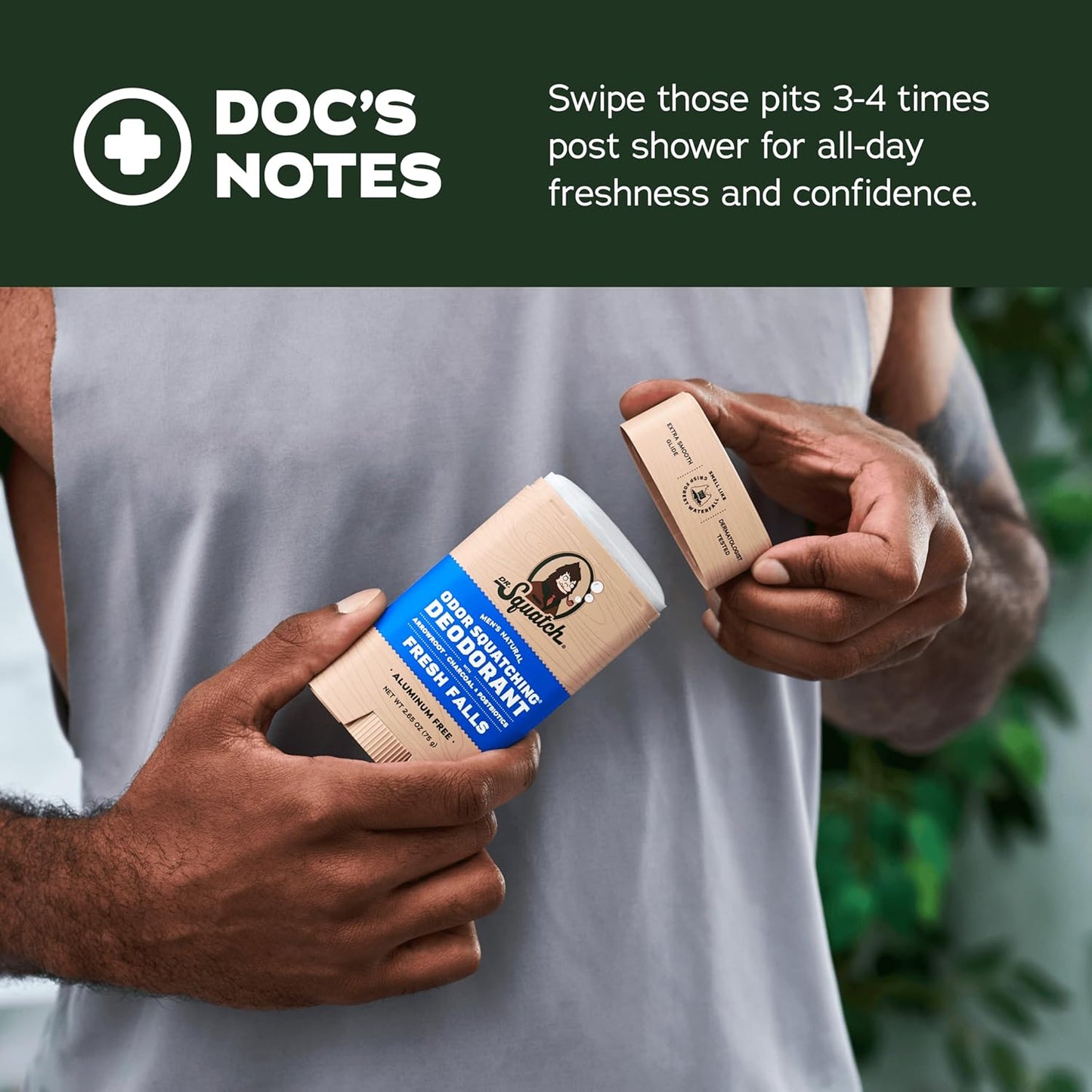 Dr. Squatch Natural Deodorant for Men - Odor-Squatching Aluminum Free - Maverick Musk & Pine Tar (2.65 oz, 2-Pack)