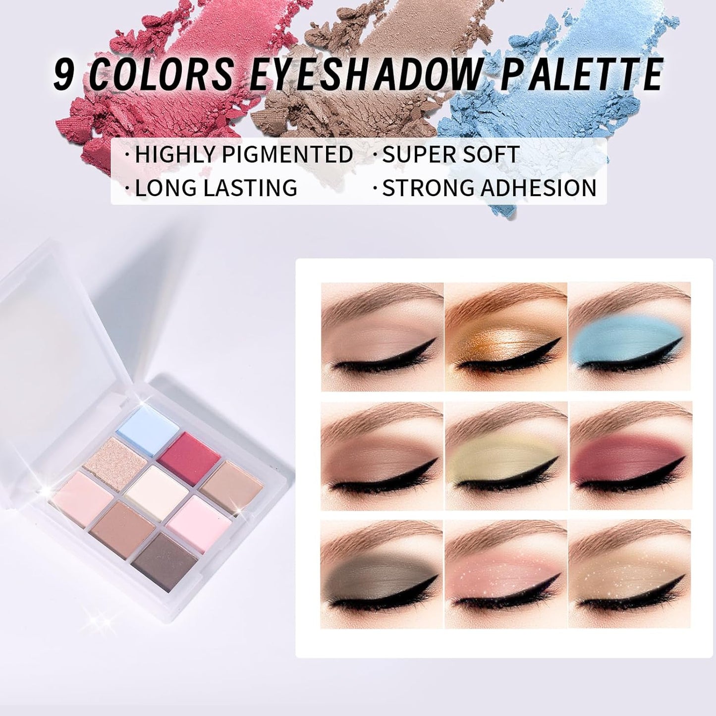 Makeup Set Kit for Women Girls Teens, Makeup Present Set, Includes 9 Color Eyeshadow, Counter Stick, Foundation, Eyebrow Pencil, Eyeliner, Mascara, Lip Gloss, 5Pcs Brushes, Sponge