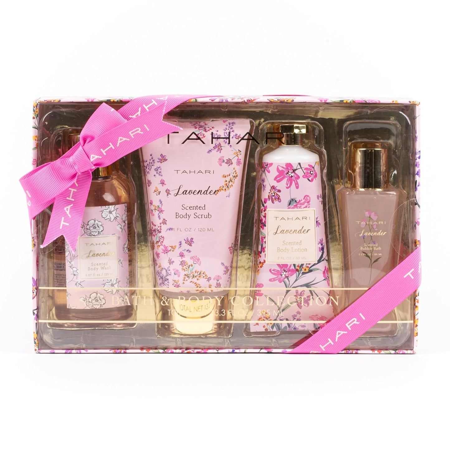 Tahari Spa Gift Set for Women, Lavender Spa Set, Bath Kit for Women Gift Set Includes Body Lotion, Body Wash, Body Scrub, Lotion Gift Set for Women, Birthday Gifts For Women