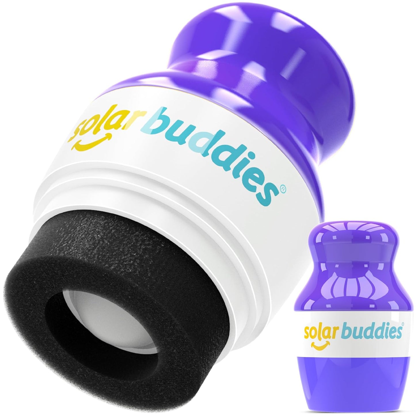 Solar Buddies Sunscreen Applicator - Single Purple - Refillable Roll on Sponge Sunscreen, Suncream & Lotion Applicator For Kids, Adults & Families - Holds 3.4fl oz, Perfect Size for Travel