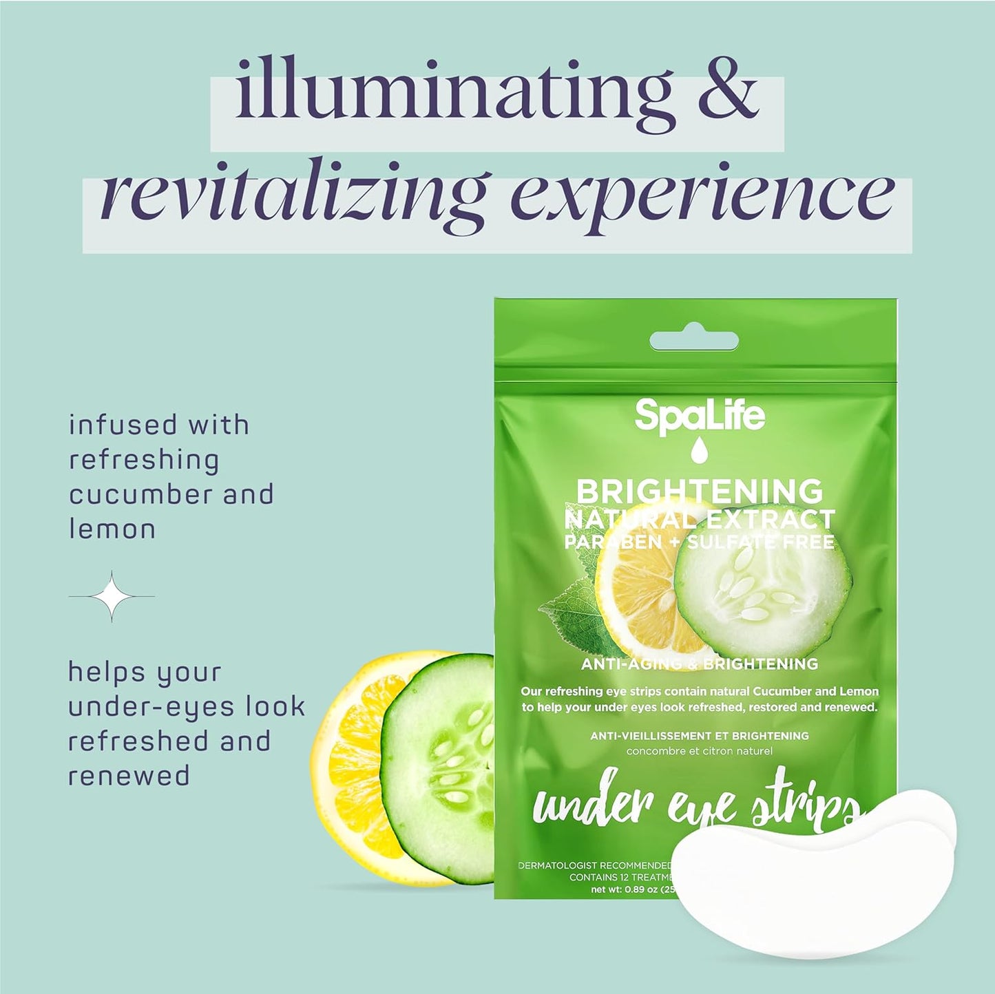 SpaLife Anti-Aging Under Eye Strips Reduce Dark Circles, Wrinkles and Fine Lines (48 Treatment Combo)