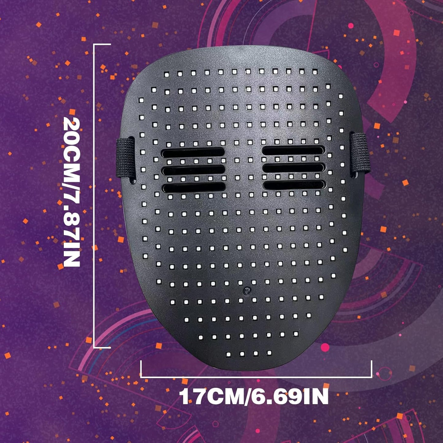 Led Mask with Gesture Sensing, Light up Face Transforming Mask for Halloween Xmas Costume Party