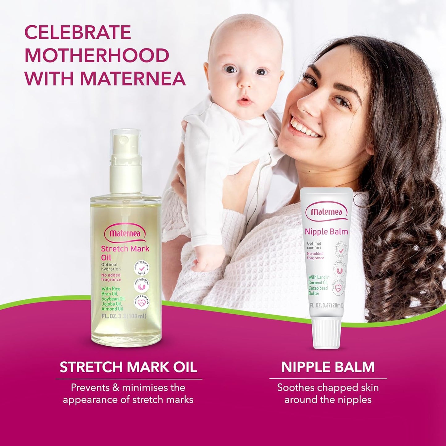 Stretch Mark Cream - Provides Optimal Skin Hydration and Improves its Appearance. 7.44 FL. OZ. (220ml)