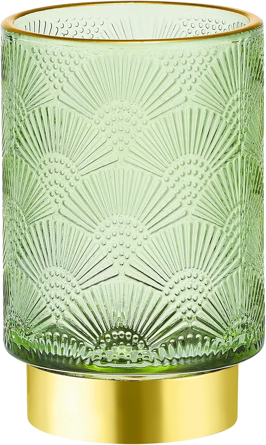 Makeup Brush Holder Organizer,Toothbrush Holders,Desk Pen Pencil Holder,Multifunctional Vintage Glass Brush Cup（A41-1-US）