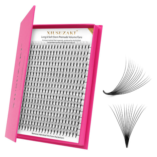 Premade Fans Eyelash Extensions 14D Volume Lash Extensions 0.05 Thickness Eyelash Extension C Curl Premade Lash Fans Mix 9-16mm Fluffy Soft Handmade Lash Fan(14D-0.05-C,9-16mm)