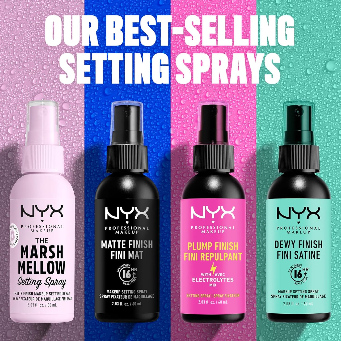 NYX PROFESSIONAL MAKEUP Makeup Setting Spray, Dewy Setting Spray for 16HR Make Up Wear