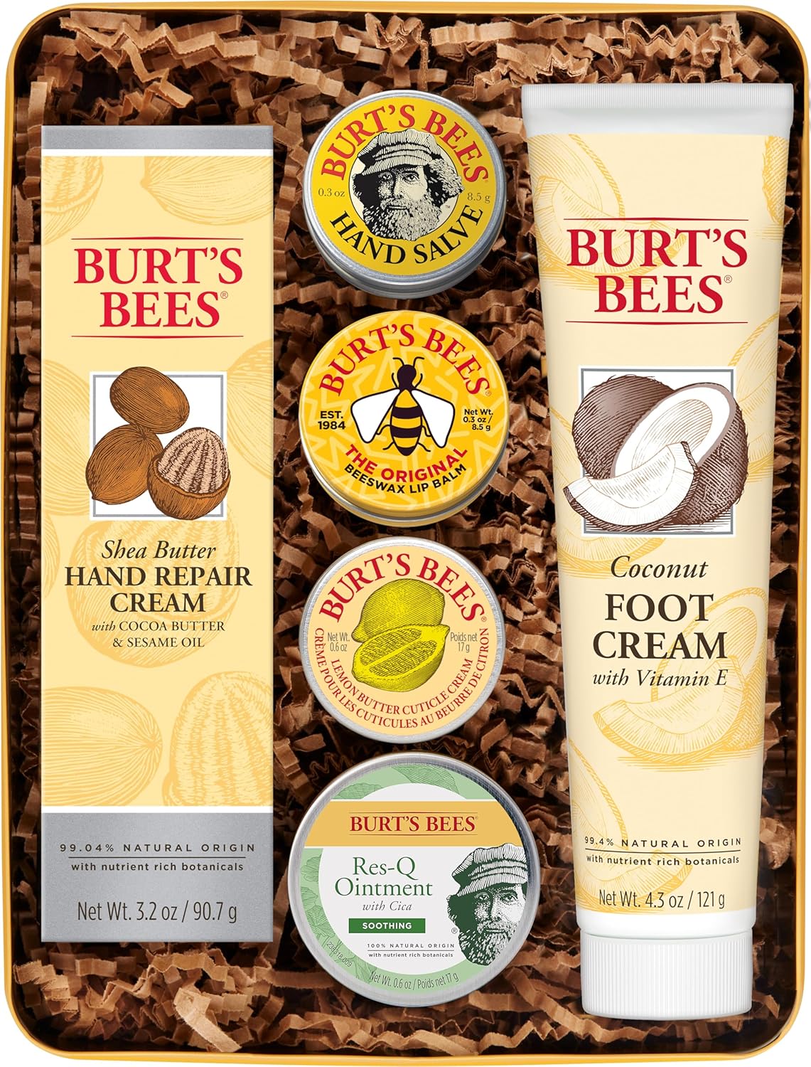 Burt's Bees Back to School Gifts Ideas, 6 Dorm Body Care College Dorm Products, Classics Set -Original Beeswax Lip Balm, Cuticle Cream, Hand Salve, Res-Q Ointment, Hand Repair Cream & Foot Cream