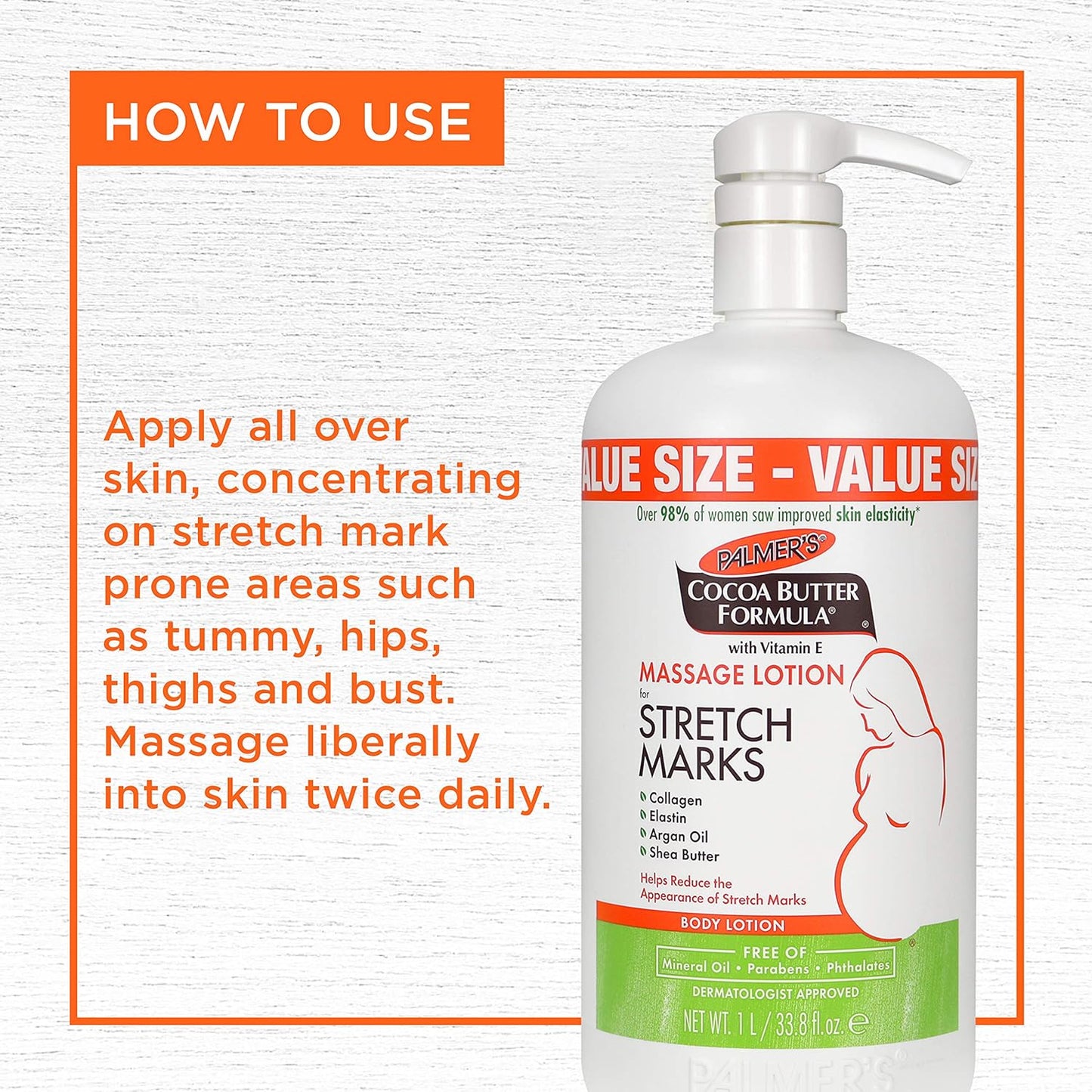 Palmer's Cocoa Butter Formula Massage Lotion For Stretch Marks, Pregnancy Skin Care & Cocoa Butter Formula Skin Therapy Moisturizing Body Oil with Vitamin E, 5.1 Ounces