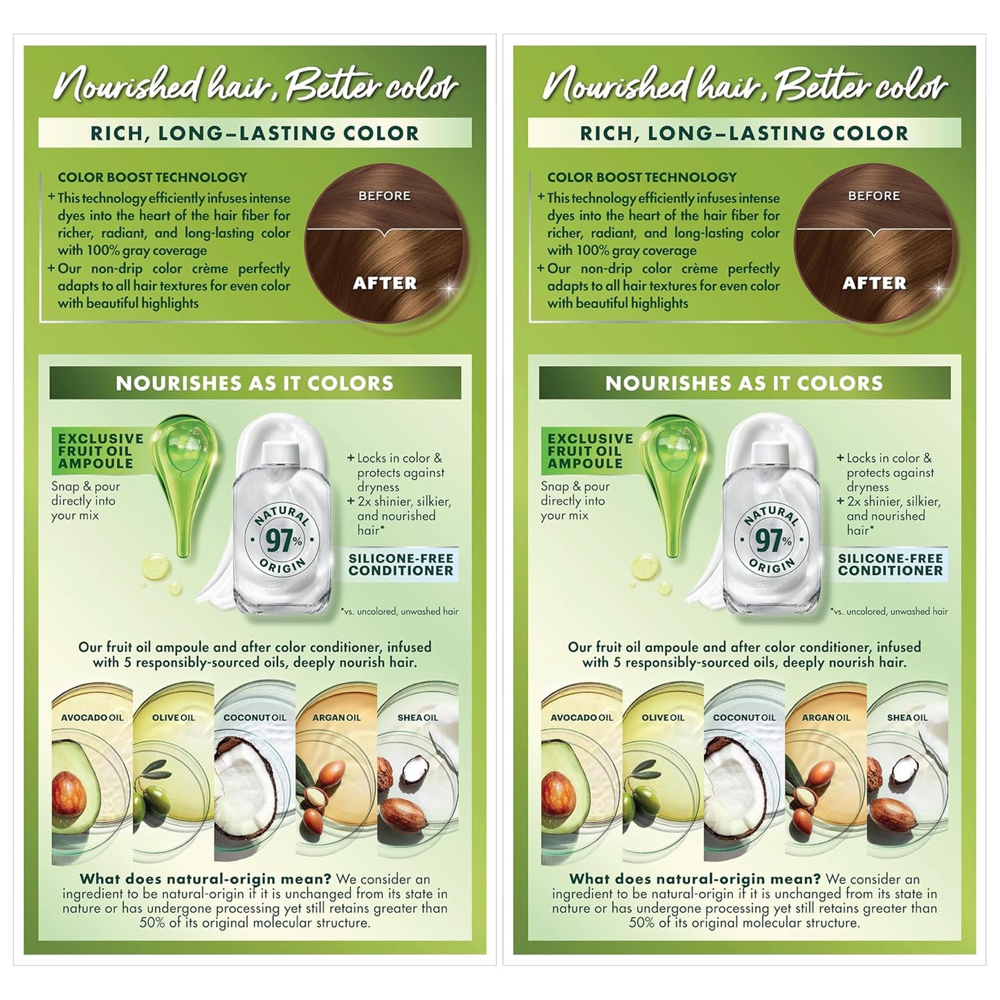 Garnier Hair Color Nutrisse Nourishing Creme, 63 Light Golden Brown (Brown Sugar) Permanent Hair Dye, 2 Count (Packaging May Vary)